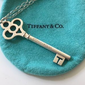 Silver Tiffany Key Necklace in perfect condition!